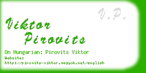 viktor pirovits business card